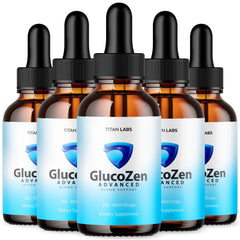 (5 Pack) GlucoZen Drops Advanced Blood Support Supplement Gluco Zen 150 Servings