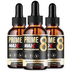Prime 8 Max Drops for Men Advanced Vitamin Max Supplement 90 Servings (3 Pack)