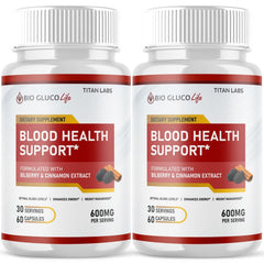 (2 Pack) Bio Gluco Life Advanced Blood Support Supplement BioGlucoLife 120 Capsules