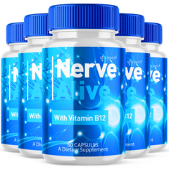 Nerve Alive Advanced Nerve Support Formula Max Strength Vitamin (5 Pack-300 Capsules)