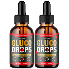 (2 Pack) Gluco Drops Blood Support Vitamin Supplement GlucoDrops 60 Servings