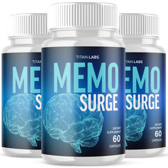 (3 Pack) Memo Surge All Natural Brain Supplement MemoSurge 180 Capsule