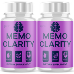 Memo Clarity Nootropic All Natural Formula Brain Supplement (2 Pack - 120 Capsules)