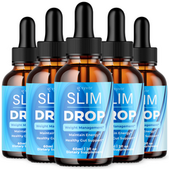 Slim Drop Blood Support Drops Advanced Vitamin Supplement 150 Servings (5 Pack)