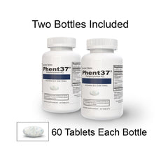 Phent37 Speckled Tablets Appetite Control, Fat Burner Phenylethylamine Energy (2 Pack-120 Tablet)