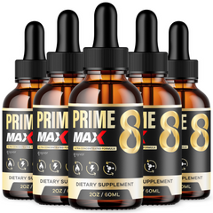 Prime 8 Max Drops for Men Advanced Vitamin Max Supplement 150 Servings (5 Pack)