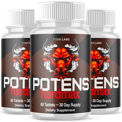 (3 Pack) Potens Hardmax Advanced Male Support Supplement PotensHardmax 180 Capsules