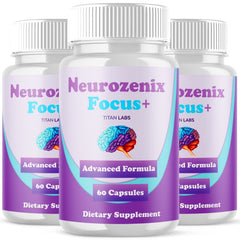(3 Pack) Neurozenix Focus Plus Natural Brain Supplement 180 Capsules