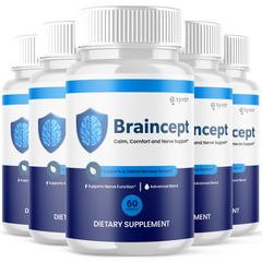 (5 Pack) Braincept Nootropic Formula Vitamin Supplement Brain Cept 300 Capsules