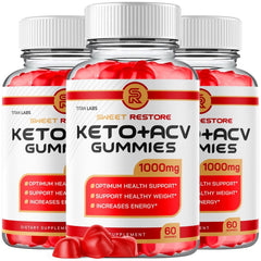 (3 Pack) Sweet Restore Keto ACV Gummy 1000MG SweetRestore Supplement 180 Gummies