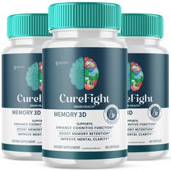 CureFight All Natural Formula Brain Supplement (3 Pack-180 Capsules)