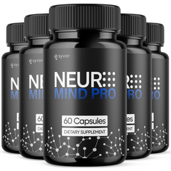 (5 Pack) Neuro Mind Pro Nootropic Natural Brain Formula Supplement 300 Capsules
