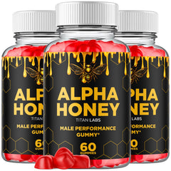 (3 Pack) Alpha Honey Gummy Male Health Support Supplement AlphaHoney 180 Gummies