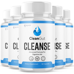 Clean Gut Cleanse Probiotic Supplement Pills (5 Pack - 300 Capsules)